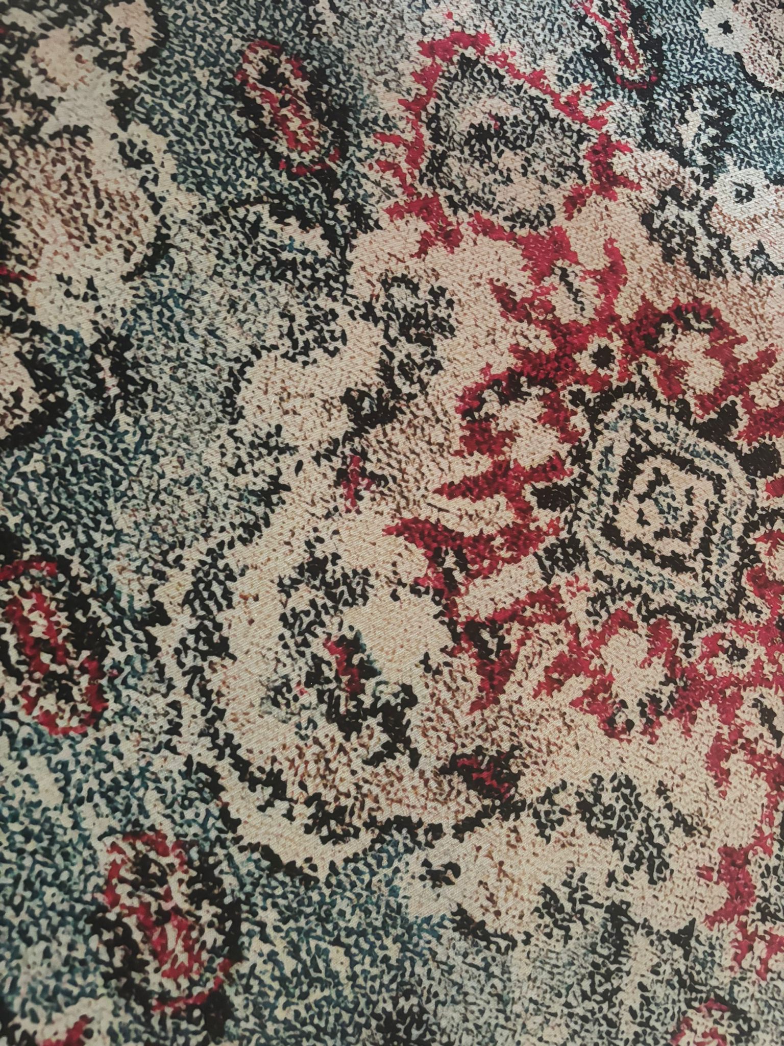 Dywan okrągły do salonu styl retro 120x120 vintage