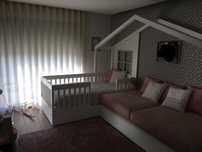 Quarto criança cama 90x1,90 branco lacado