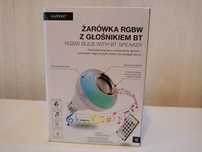 Hykker żarówka RGBW z głośnikiem bluetooth.