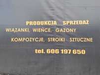 Podkłady Sztuczne  wiązanki wieńce   miski  na cmentarz grób