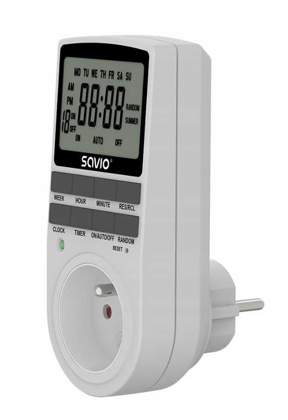 SAVIO AE-03 Programator czasowy z wyświetlaczem LCD