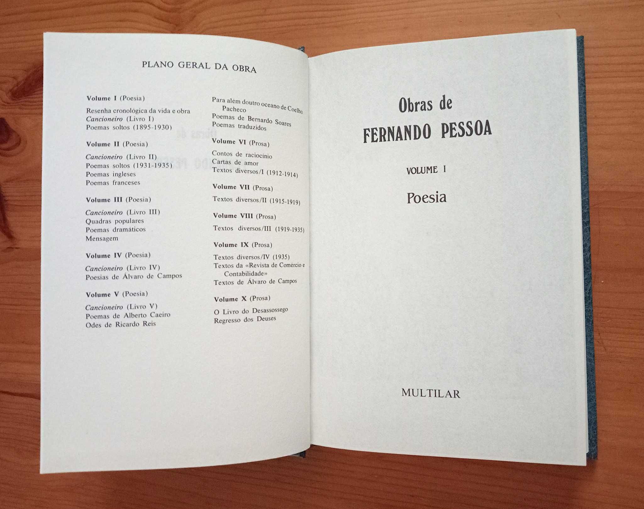 Obras de Fernando Pessoa (em 10 volumes)