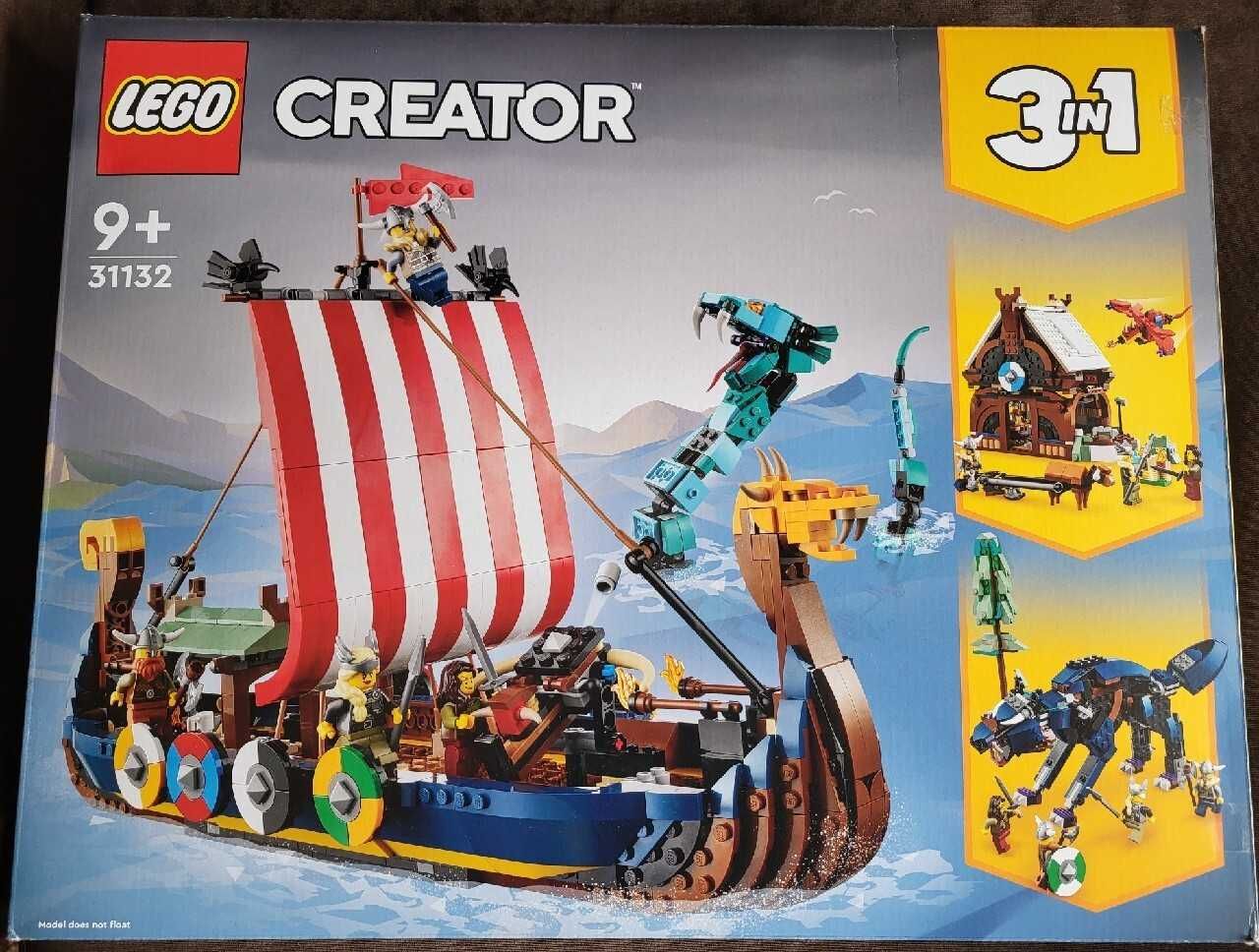 LEGO Idealny na prezent! LEGO 3 w 1 Statek wikingów i wąż z Midgardu