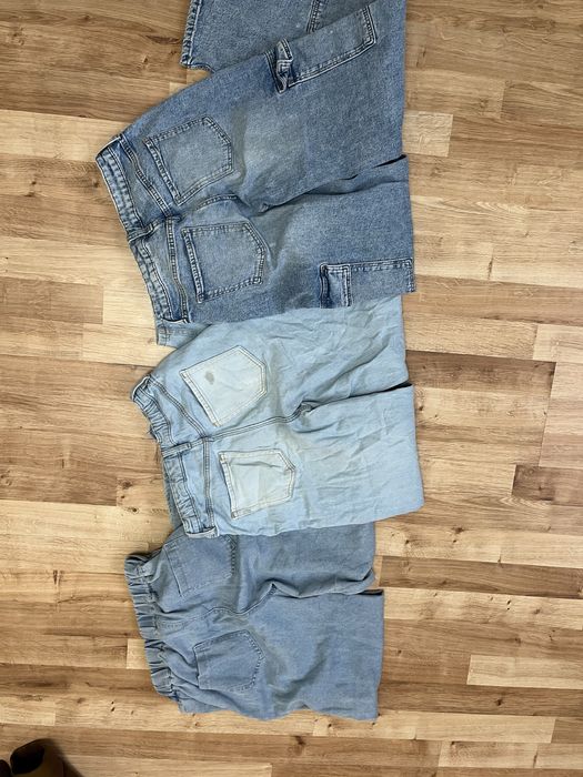 Spodnie jeansy szerokie dla dziewczynki 152