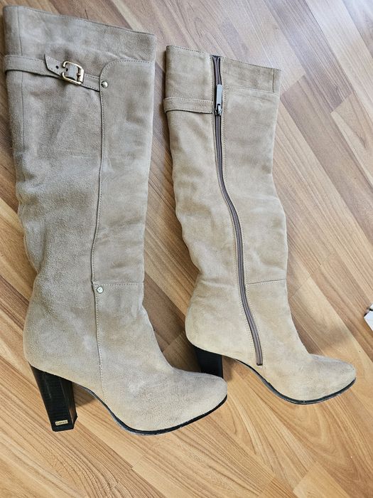 Сапоги жіночі замшеві  осінь - зима , р 40