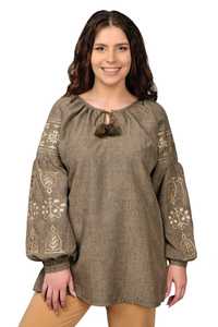 Жіноча сорочка вишиванка (колір хакі)