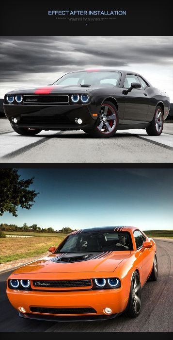 Головной свет фары фара LED линза Dodge Challenger 2008-2018