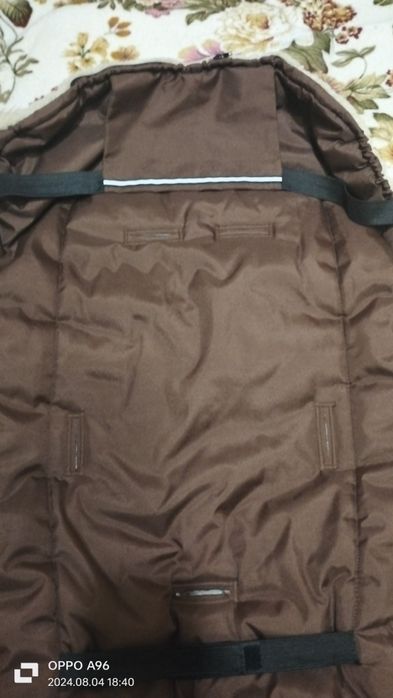 Теплий зимовий конверт в коляску, санчата на овчині