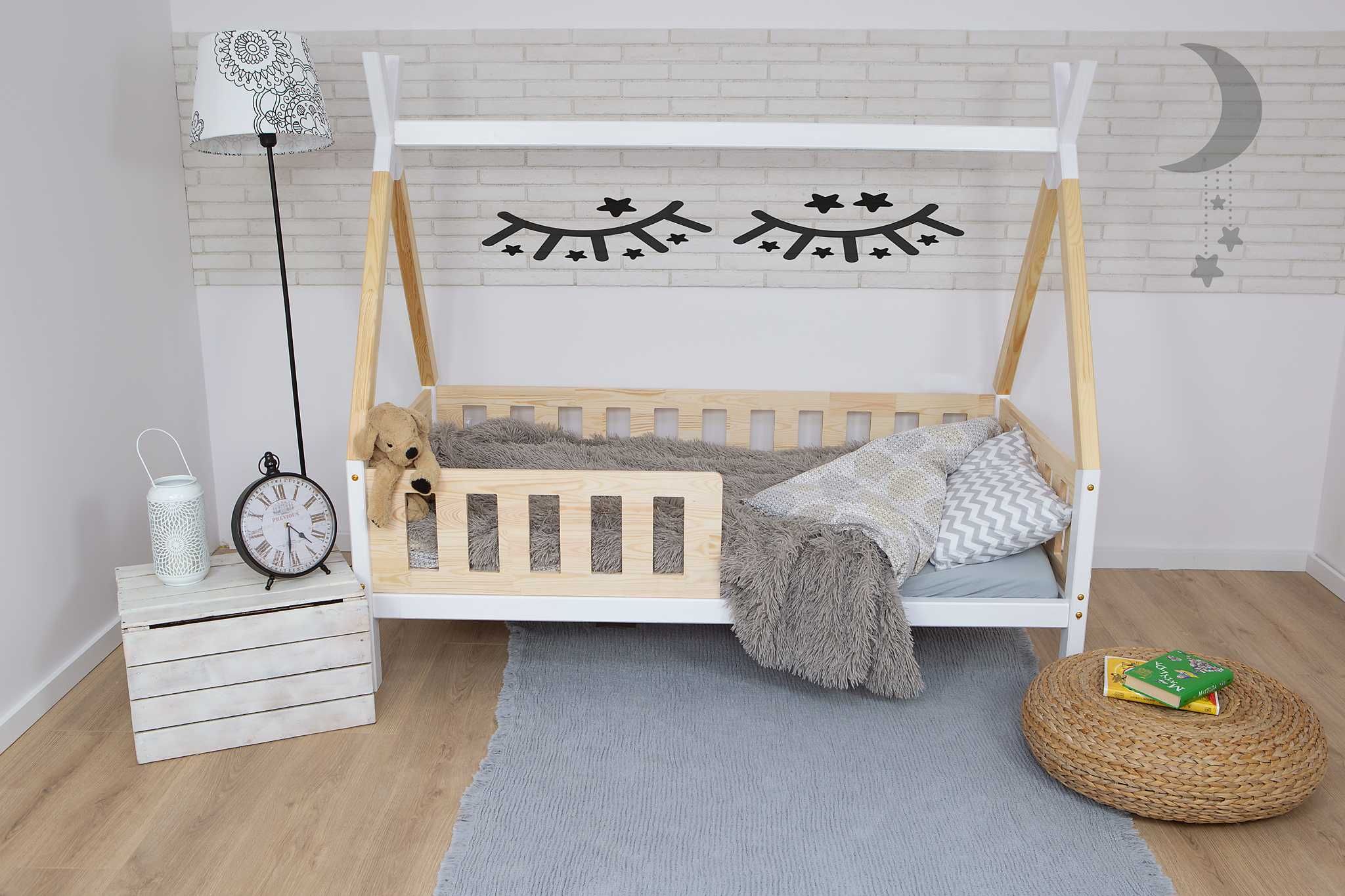 Łóżko dziecięce domek ,Tipi łóżko dla dziecka domek tipi z barierkami