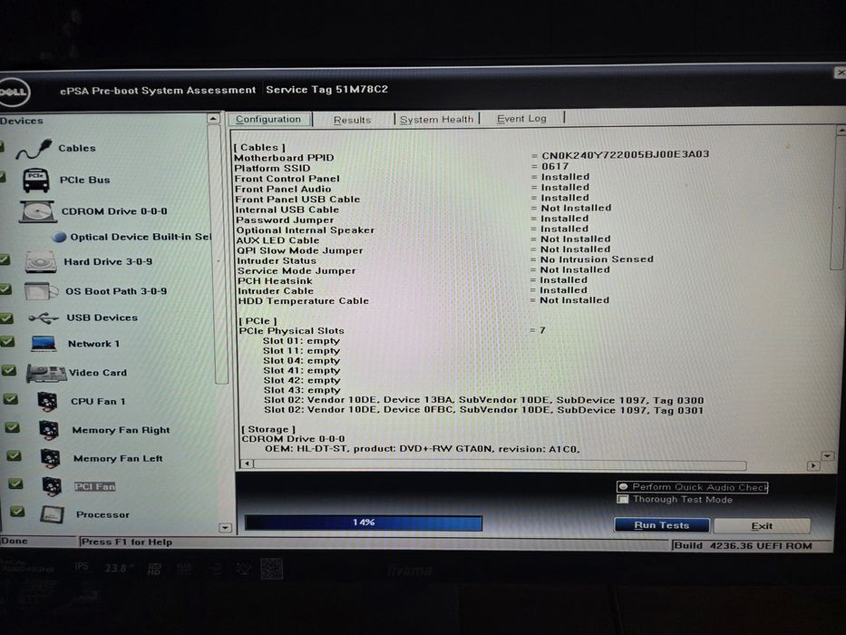 PC dell T5810, E5-1620, DDR4 16GB, K2200