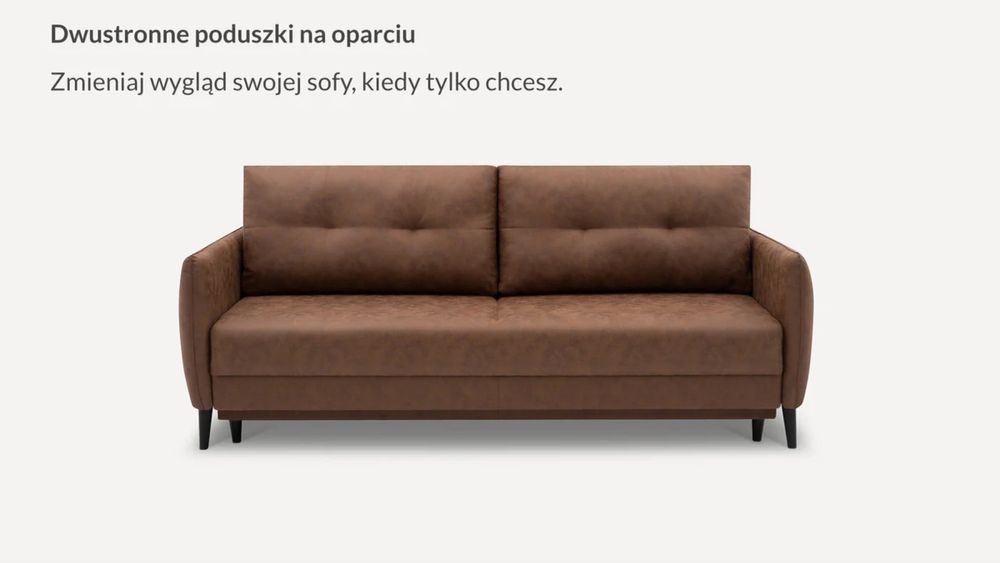 Sofa kanapa skórzana rozkładana