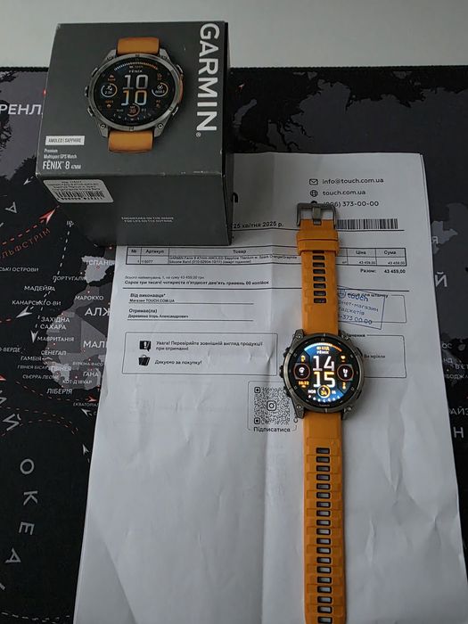 Часы GARMIN FENIX 8. 47mm. AMOLED Sapphire Titanium
