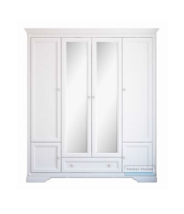 БЕЛОСНЕЖНЫЙ ШКАФ « Клео Гербор» -4 двери ,2 зеркала