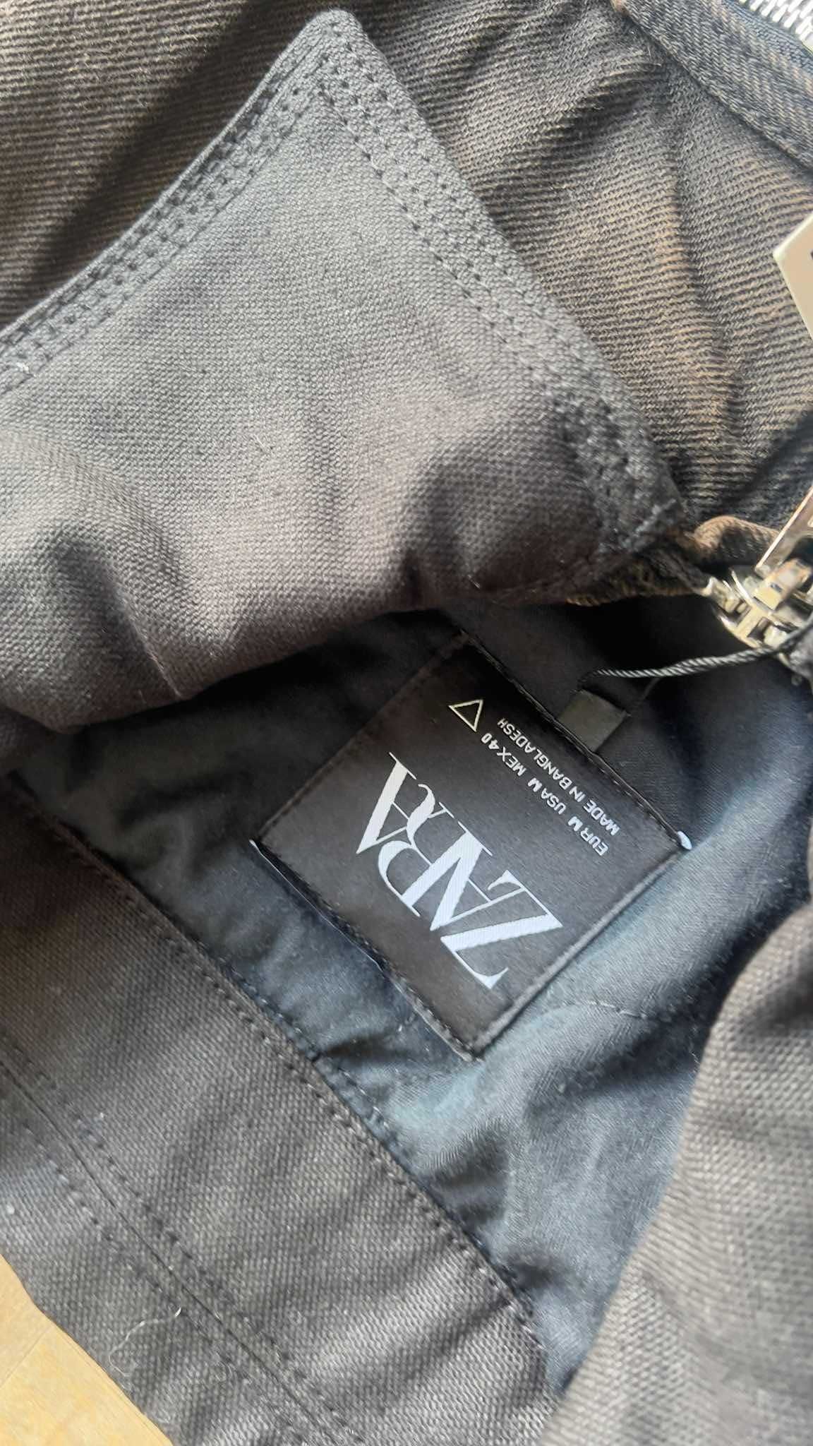 Zara workwear casaco em castanho escuro novo Size M