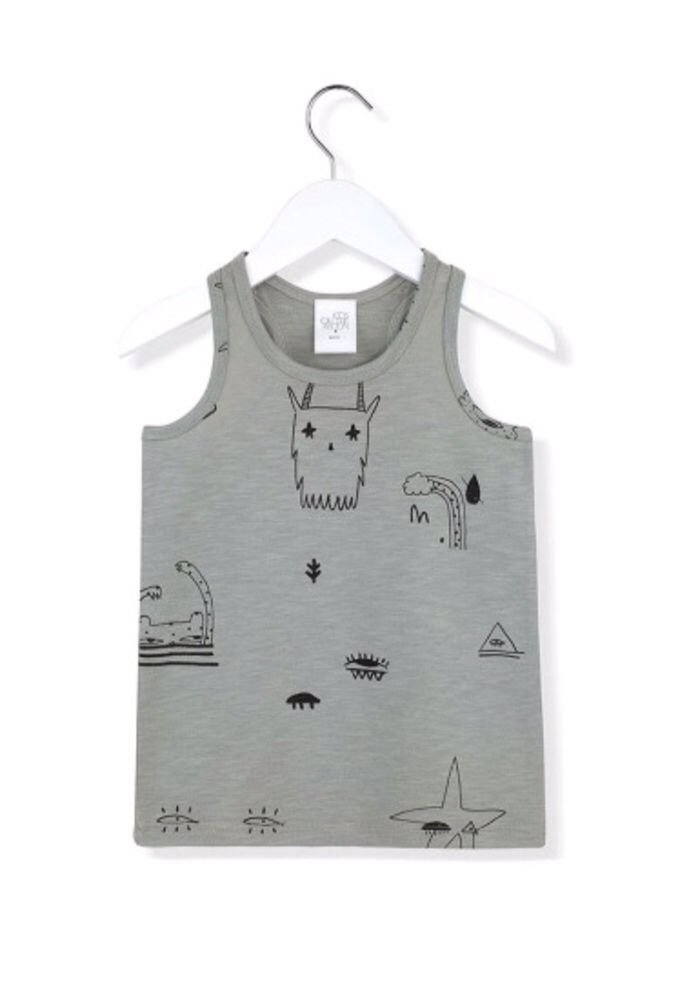 Tank top Kids on the Moon zielony 4 (104/110 cm)