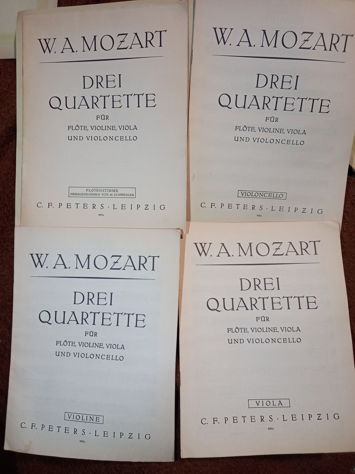 Ноты Mozart Моцарт Edition peters 17a петерс quartette три квартета