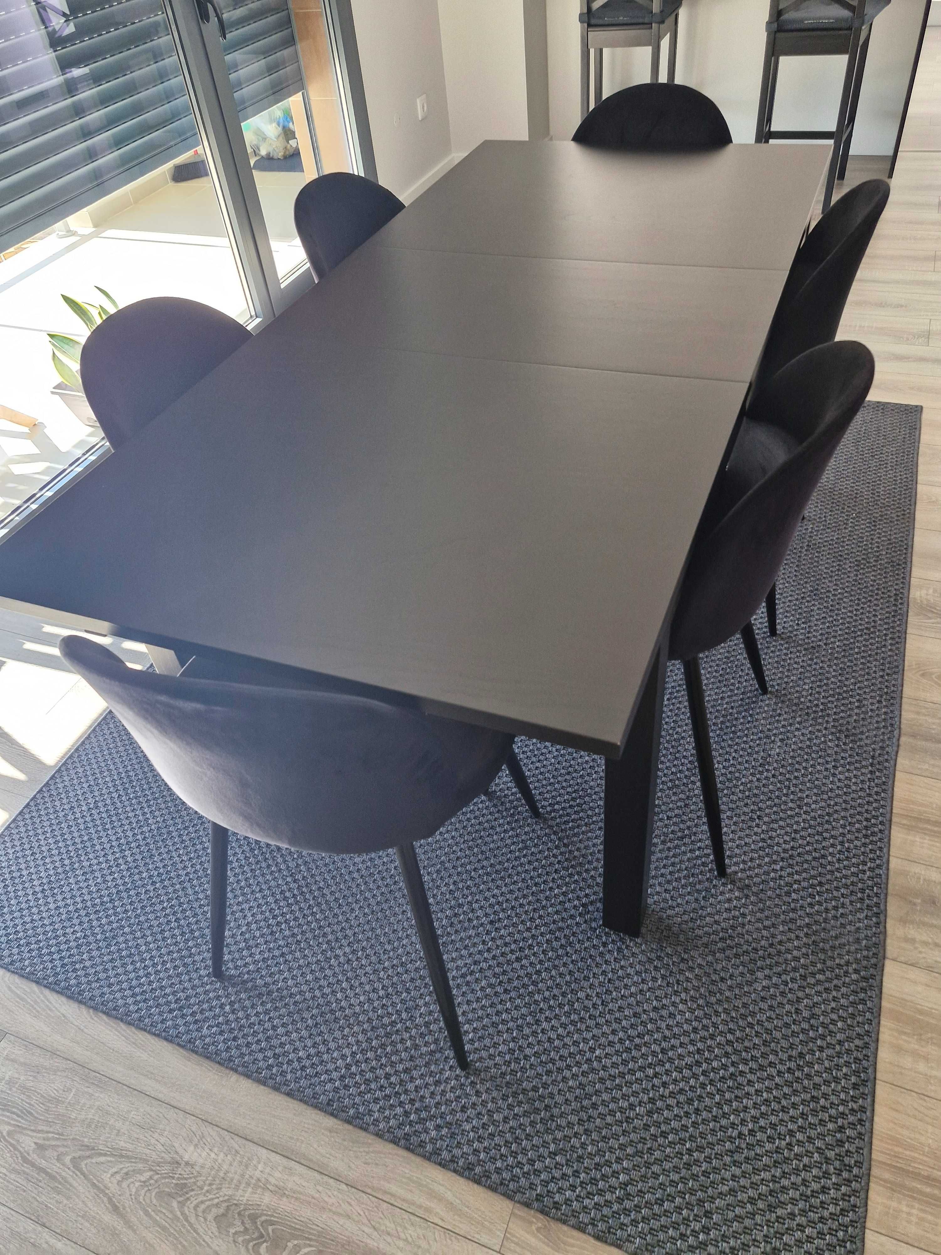 Mesa extensivel IKEA BJURSTA + 6 Cadeiras