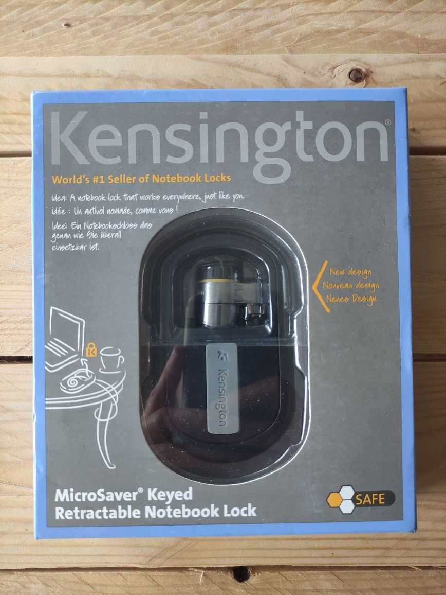 Linka, zabezpieczenie laptopa Kensington Micro Saver, retraktor.
