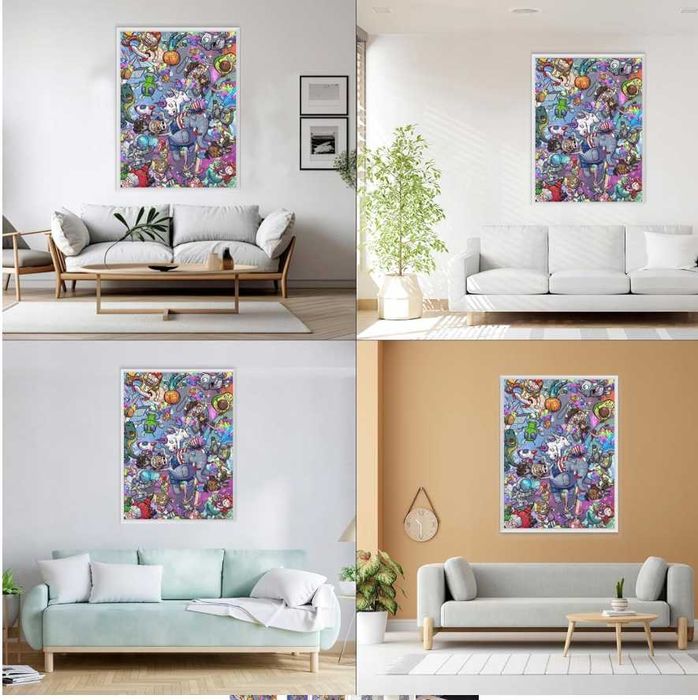 Puzzle 1000 elementów układanka 50x60cm Tęczowy wszechświat