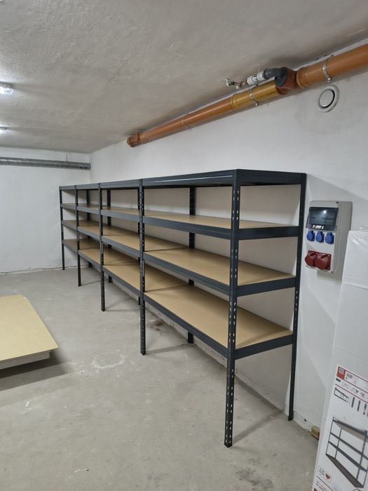 Regał Magazynowy, Zatrzaskowy Nit-klick 180x150x60 cm 4P/400 kg Grafit