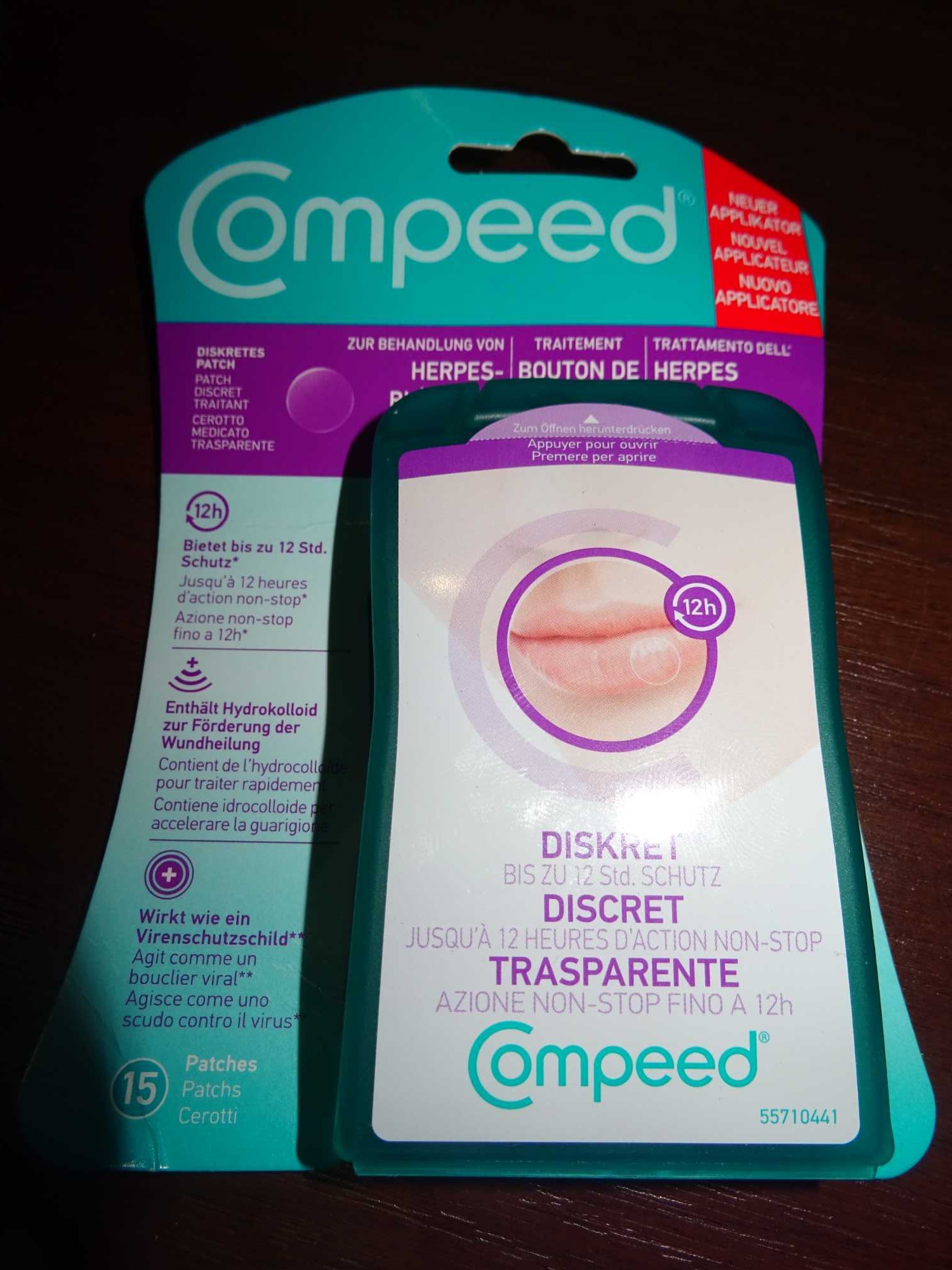 Plastry na opryszczkę Compeed 15 sztuk przezroczyste