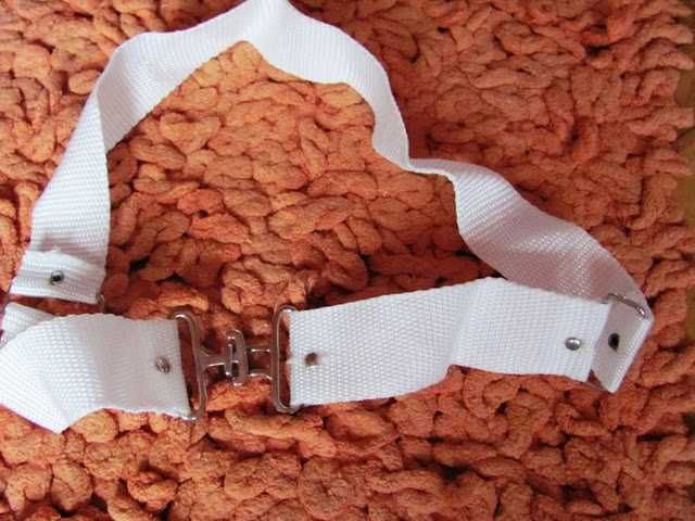 Pasek Damski Parciany Bawełna Biały 80cm