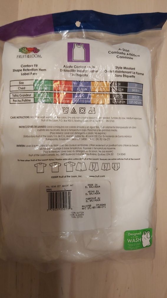 Zestaw 3 podkoszulek rozm L. Fruit of the Loom