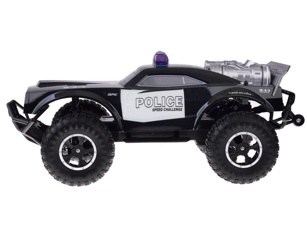 Duże auto sterowane monster truck POLICJA na pilota oświetlenie RC0626