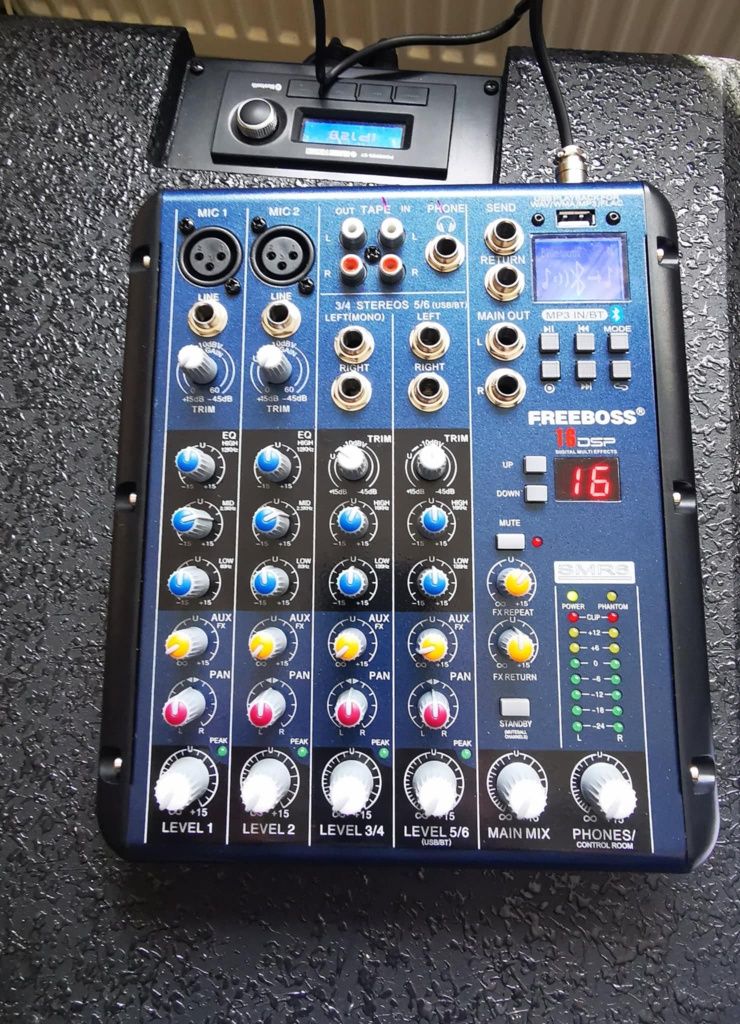 Mixer 4 kanały procesor 16 efektów bluetooth USB NOWY