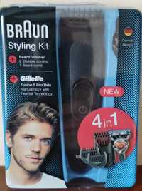 Тример Braun Styling Kit SK3000 + Верстат Gillette Proglide Flex Ball