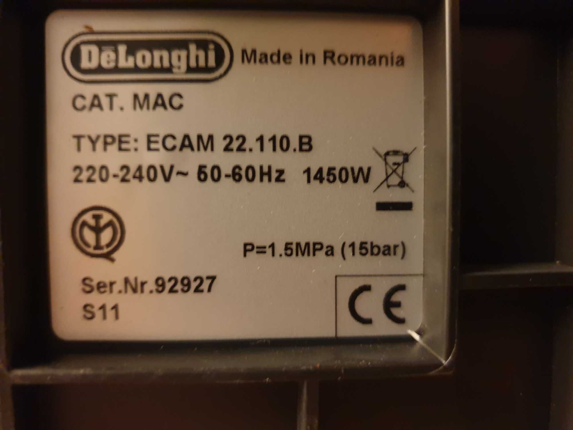 Кофемашина DeLonghi ECAM 22.110 B Magnifica  (витрина из Германии)