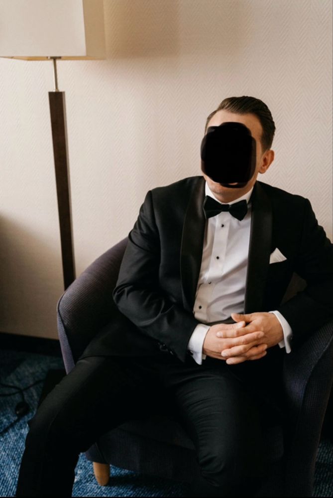Wełniany smoking + skórzane buty Lancerto