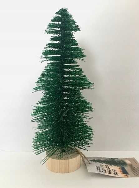 Choineczka ozdobna z brokatem choinka świąteczna dekoracja 23 cm