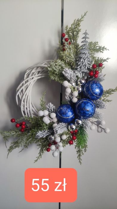 Wieniec świąteczny na drzwi do świata Boże Narodzenie