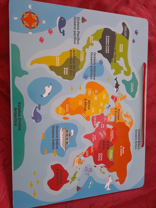 Puzzle magnético do Mundo / Planisfério Magnético
