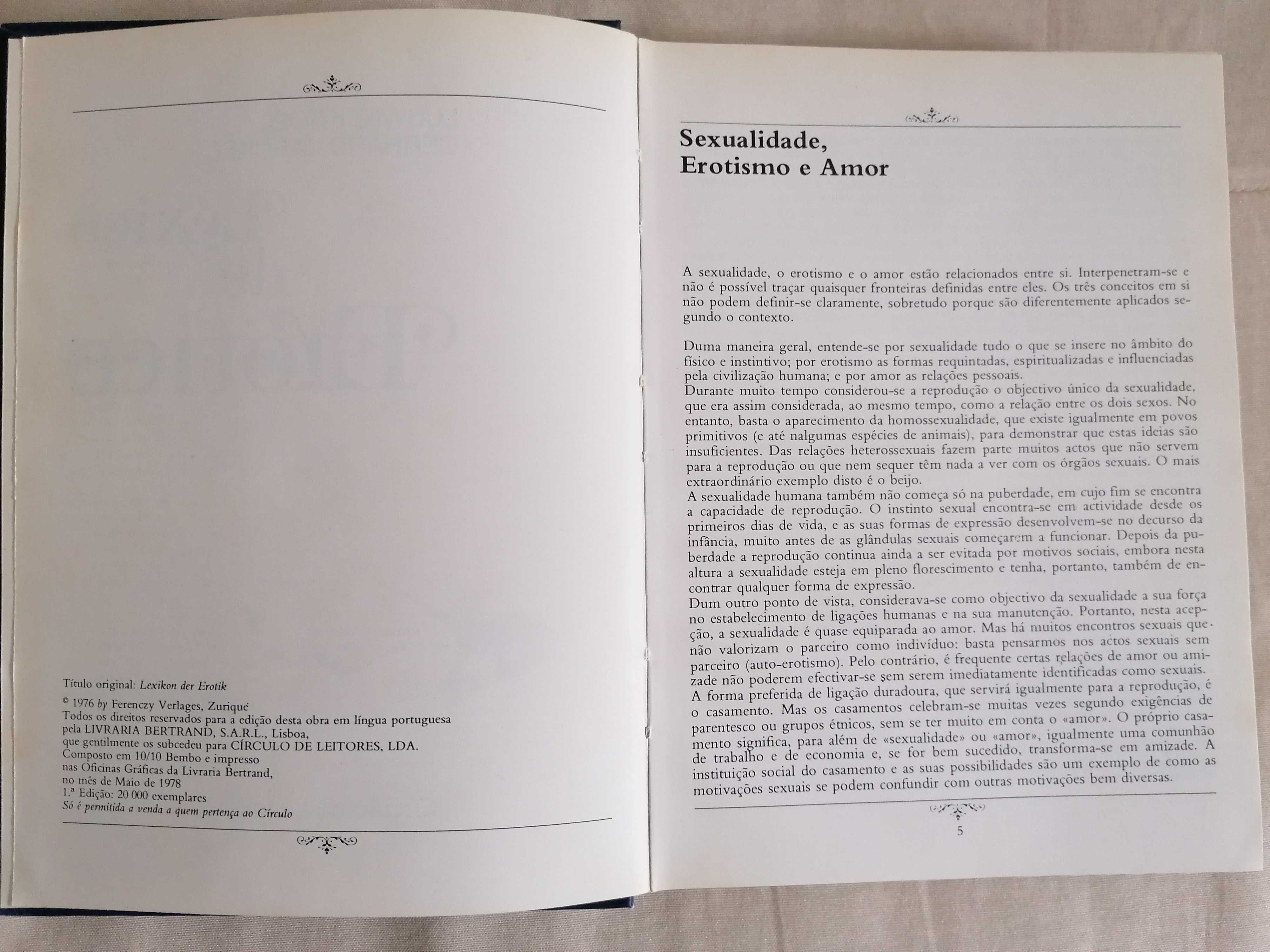 Léxico do erótico, Ludwig Knoll, 1ª edição C. Leitores de Maio 1978