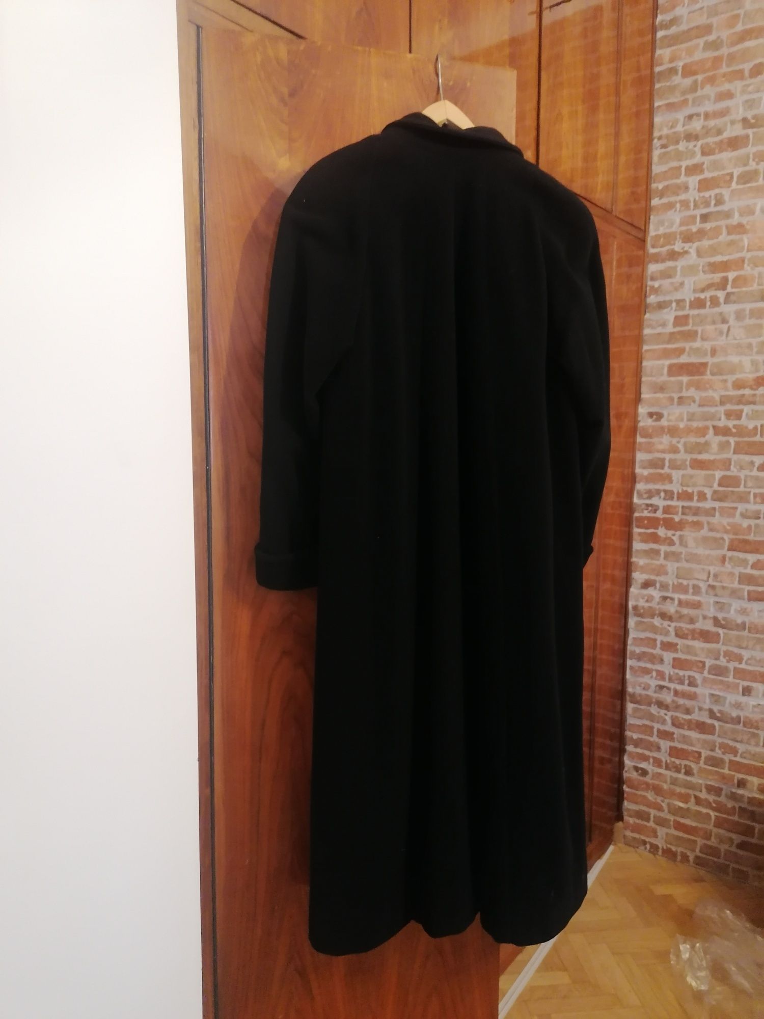 Damski włoski, wełniany płaszcz Ballandi, rozmiar 38