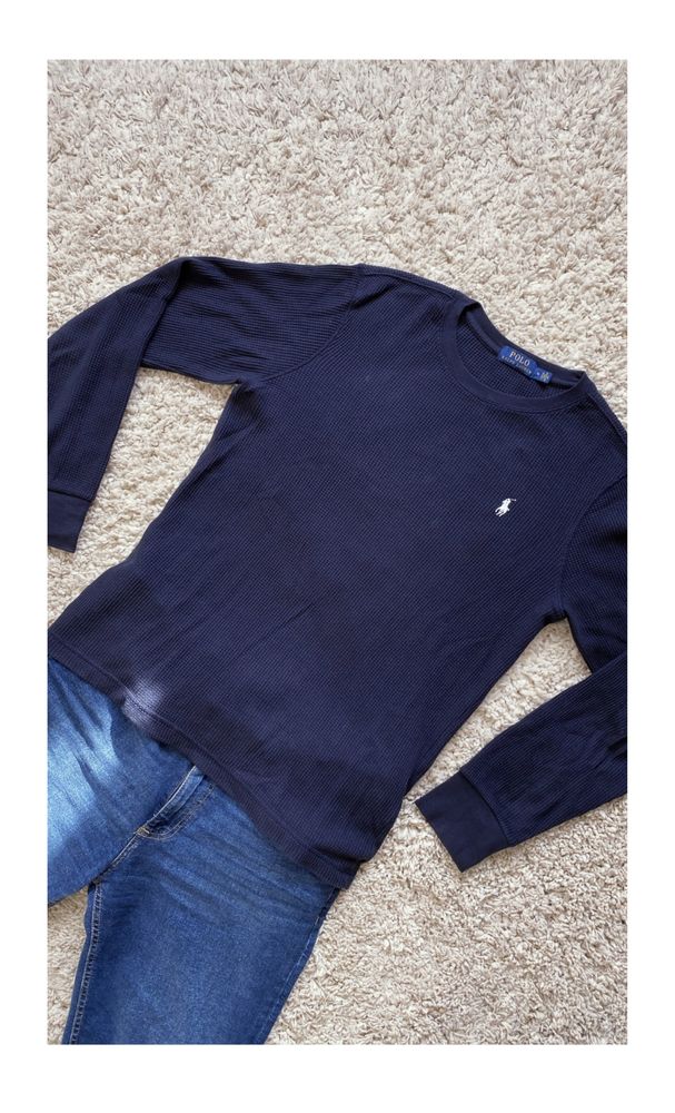 Granatowa bluzka, sweter Ralph Lauren, M, jak nowy, premium