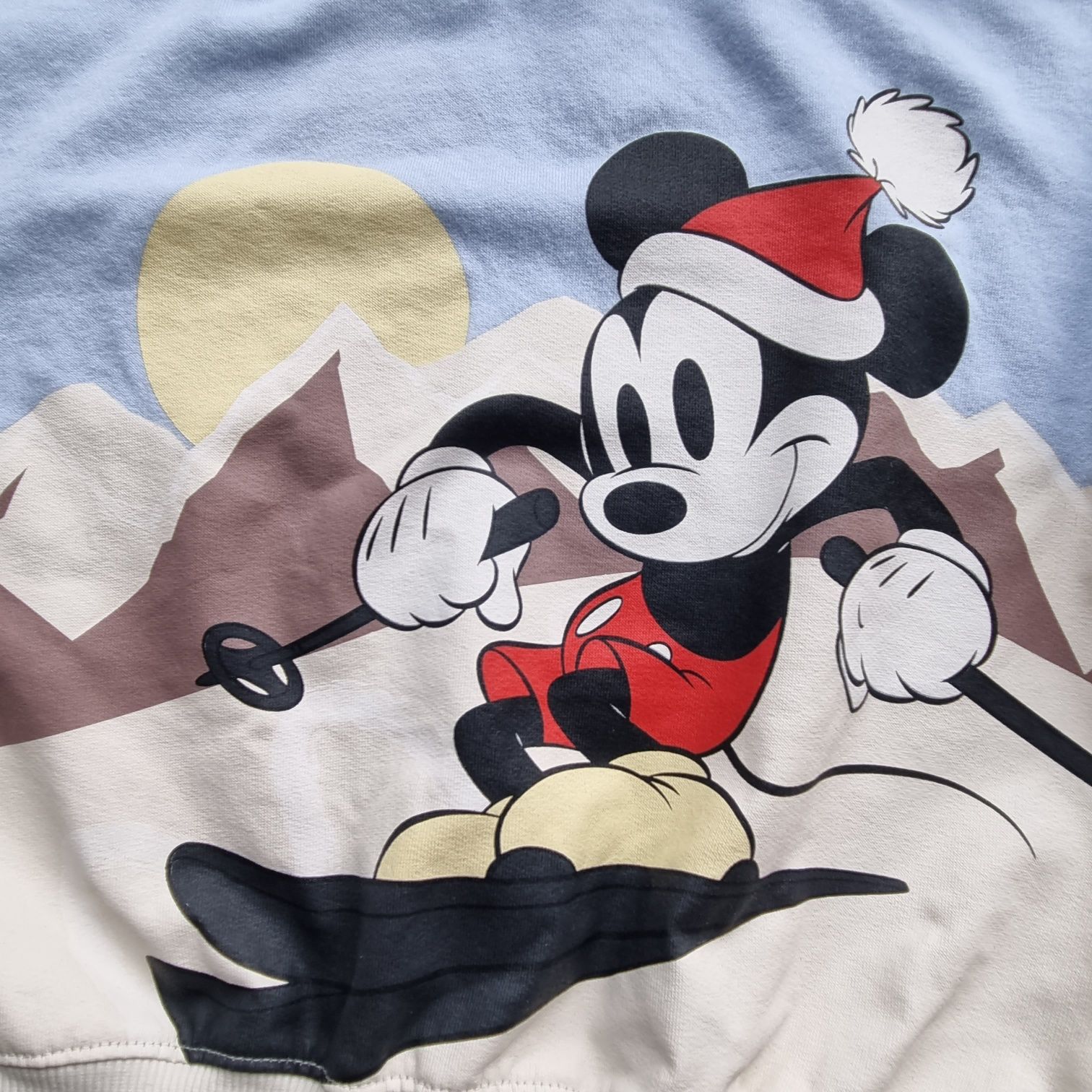 Bluza dresowa oversize H&M świąteczna Myszka Miki drws