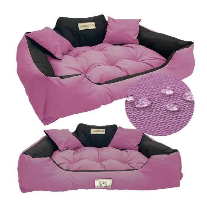 legowisko dla psa kojec 100x75 cm personalizowane wodoodporne różowe