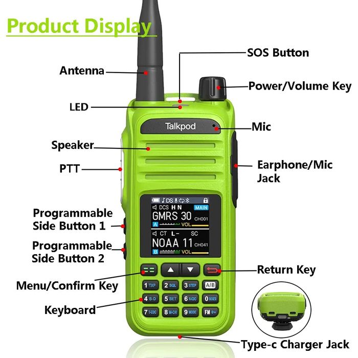 Рація Talkpod A36Plus, 8 Вт. Батарея 3200