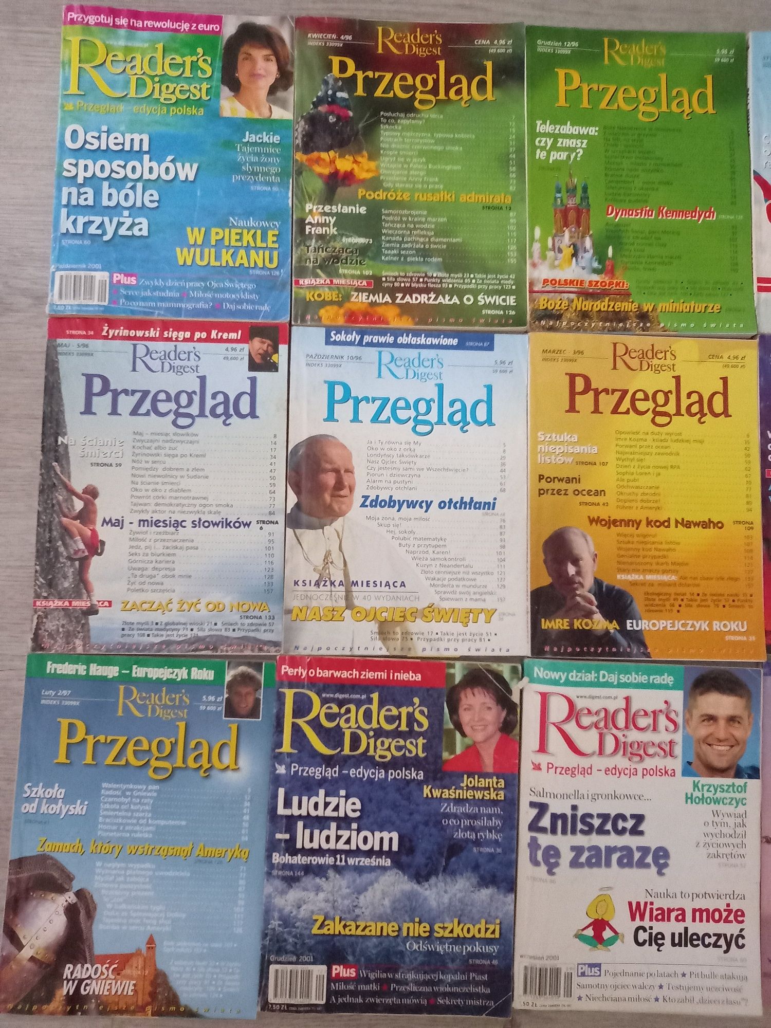 Readers Digest Przegląd 26szt 1995r, 1996r, 1997r, 2001r, 2002r.