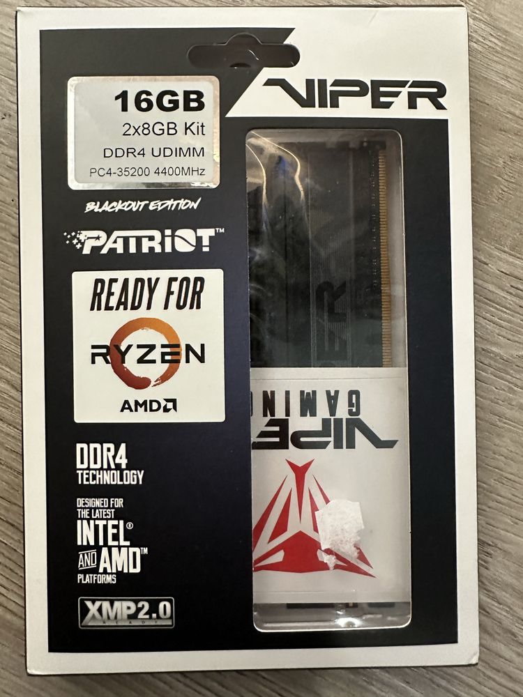 Patriot Viper DDR4 16Gb 4400MHz 2*8Gb pc4-35200 оперативна памʼять