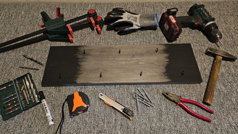 Wieszak na ubrania #3 szaro - czarny