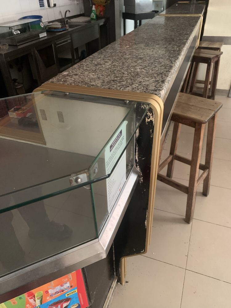 Balcao completo com frio, Café/Bar 3 modulos 3,6 m