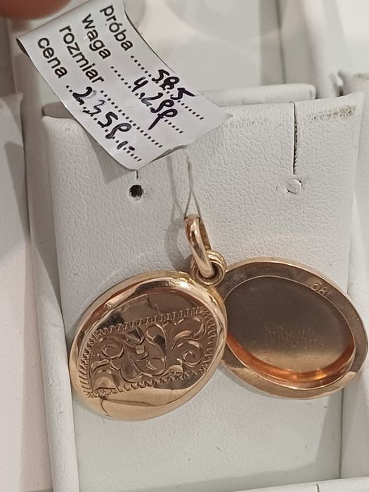 Zawieszka złote puzderko pr 585