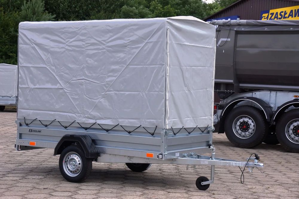 Zaslaw Przyczepa na kat. B WYWROT + PLANDEKA H=1,50 M - DMC 750 KG!!!  GOTOWA DO JAZDY :. Przyczepka samochodowa, 2 osie dł. 265 cm !!!