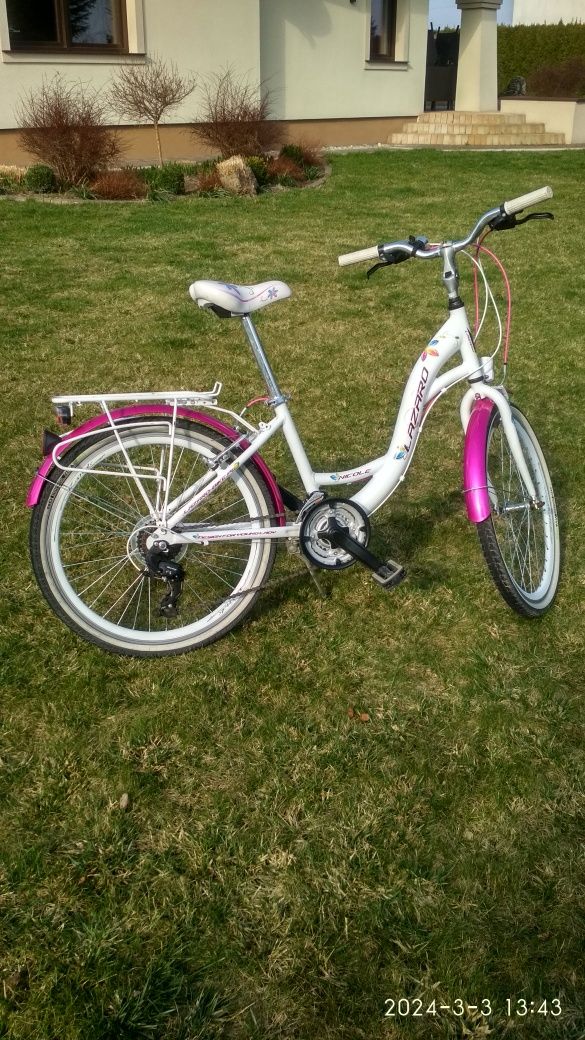 Rower dla dziewczynki Nicol lazaro aluminiowy, koła 24"