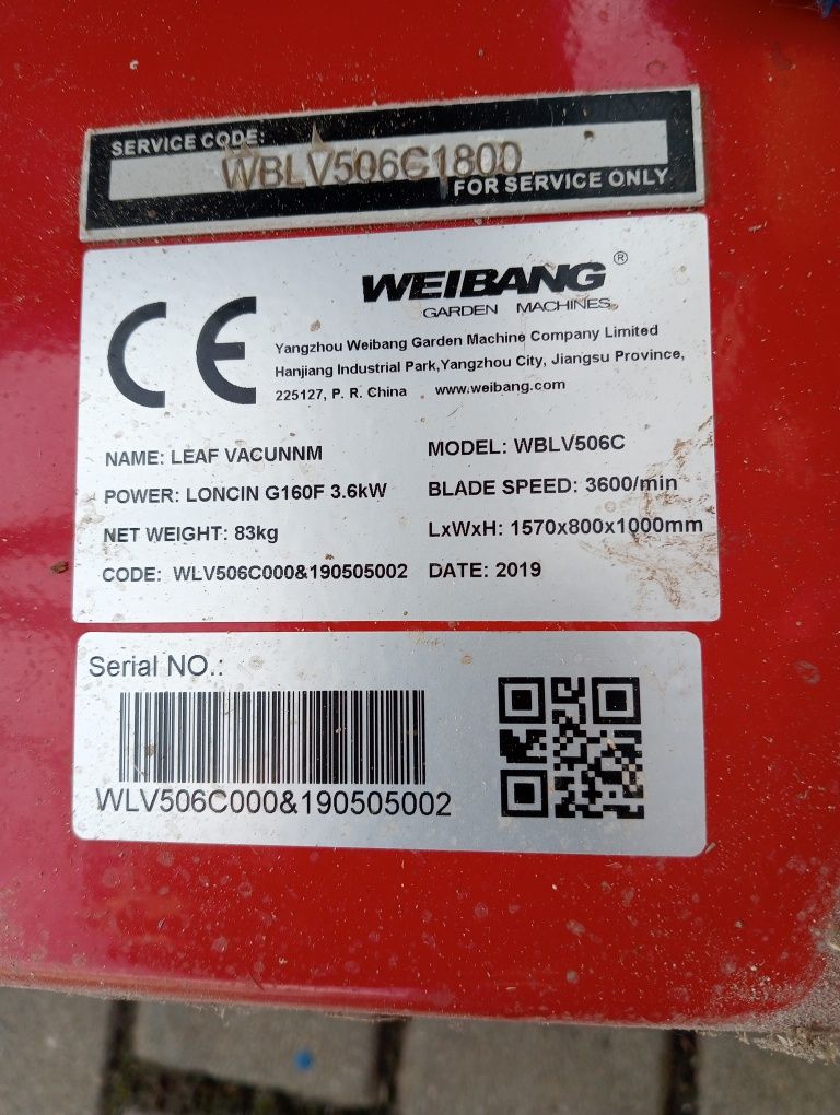 Odkurzacz do liści WEIBANG