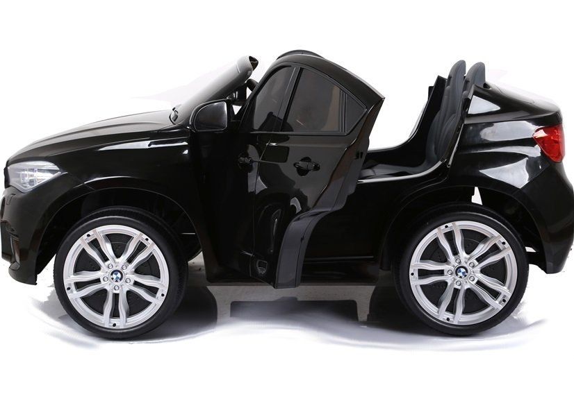 Auto Na Akumulator BMW X6M Czarne Dwuosobowy Fotel LEAN CARS